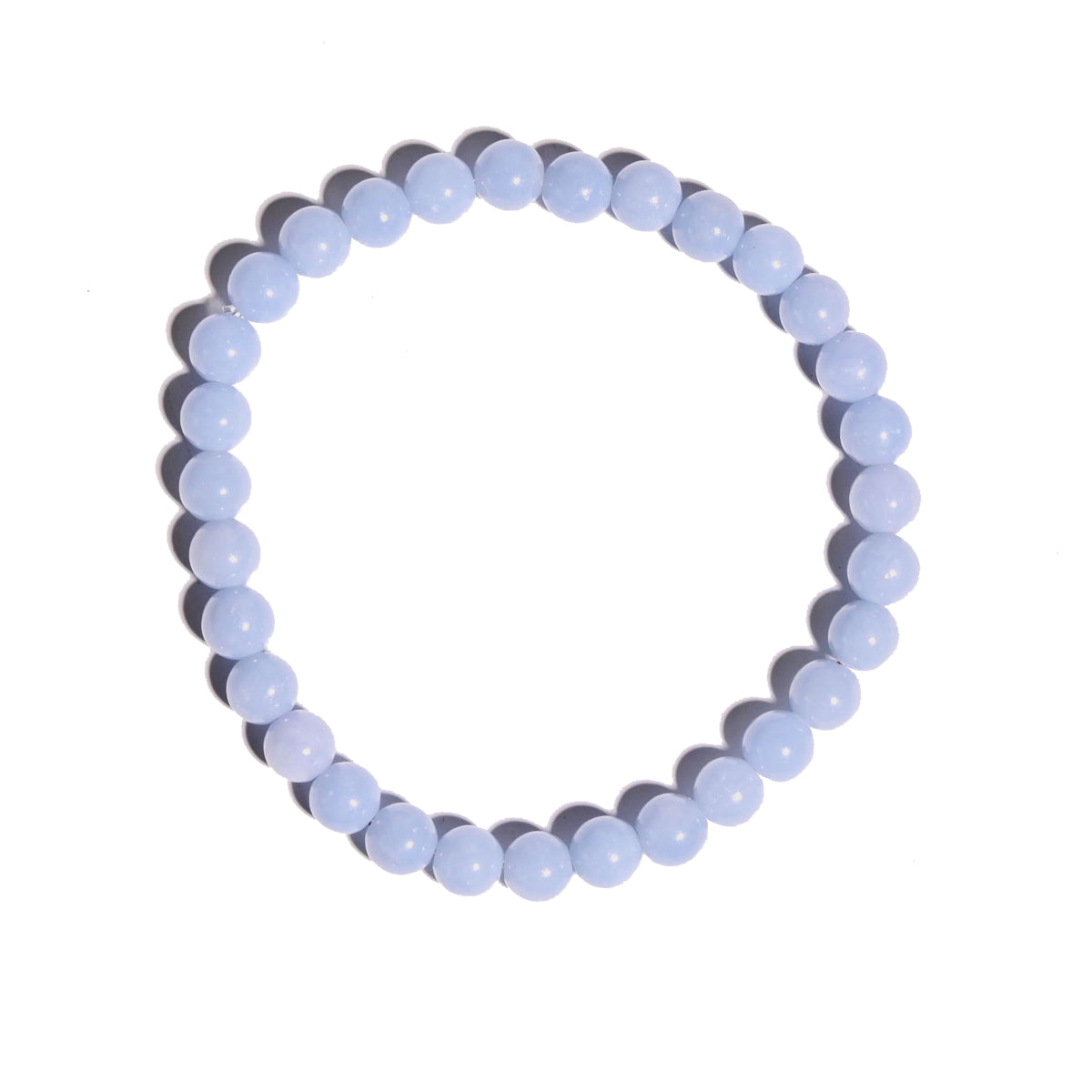 Angelite Bracelet for Women - Natural Stone Healing Crystal Jewelry for Stress Relief & Positive Energy | Perfect for Meditation, Yoga & Spiritual Gifts