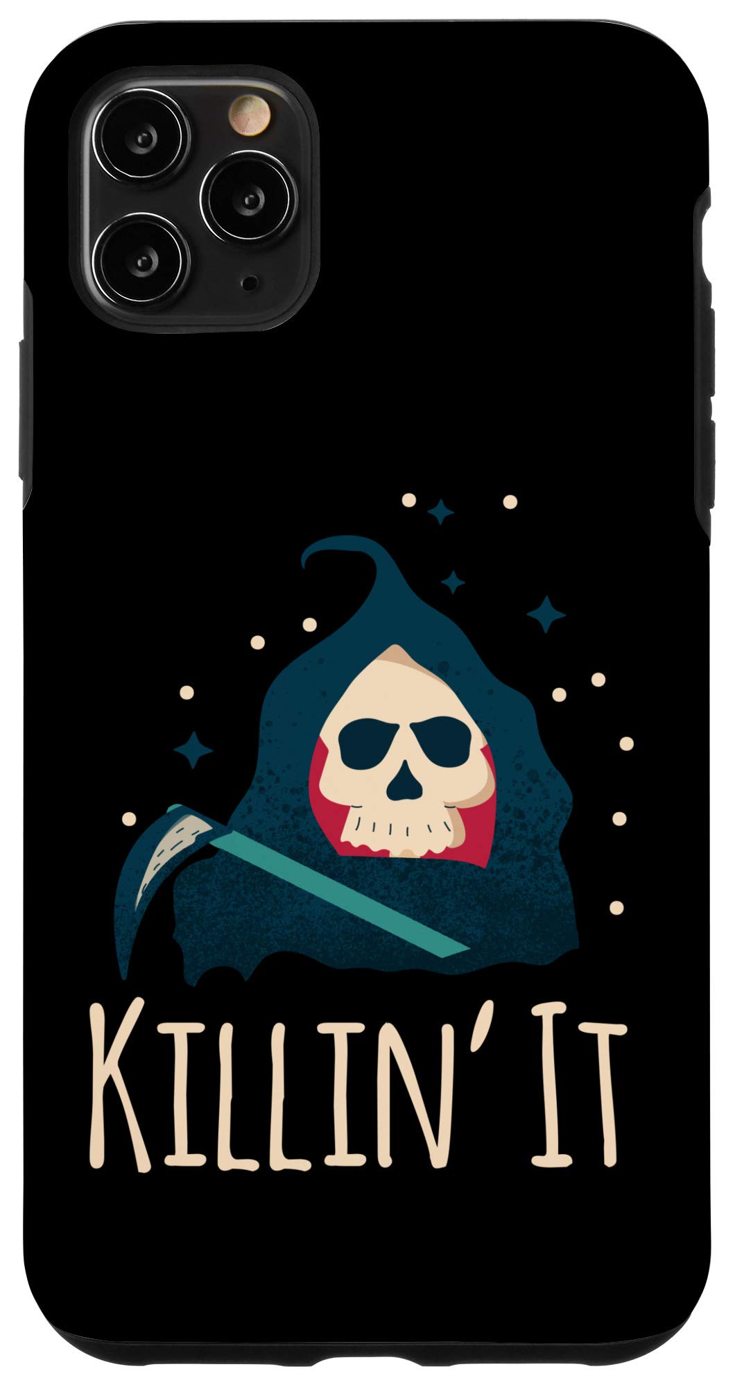 iPhone 11 Pro Max Case - Funny Skull & Reaper Design for Halloween Costume | Protective Phone Cover for Parties, Cosplay & Spooky Events