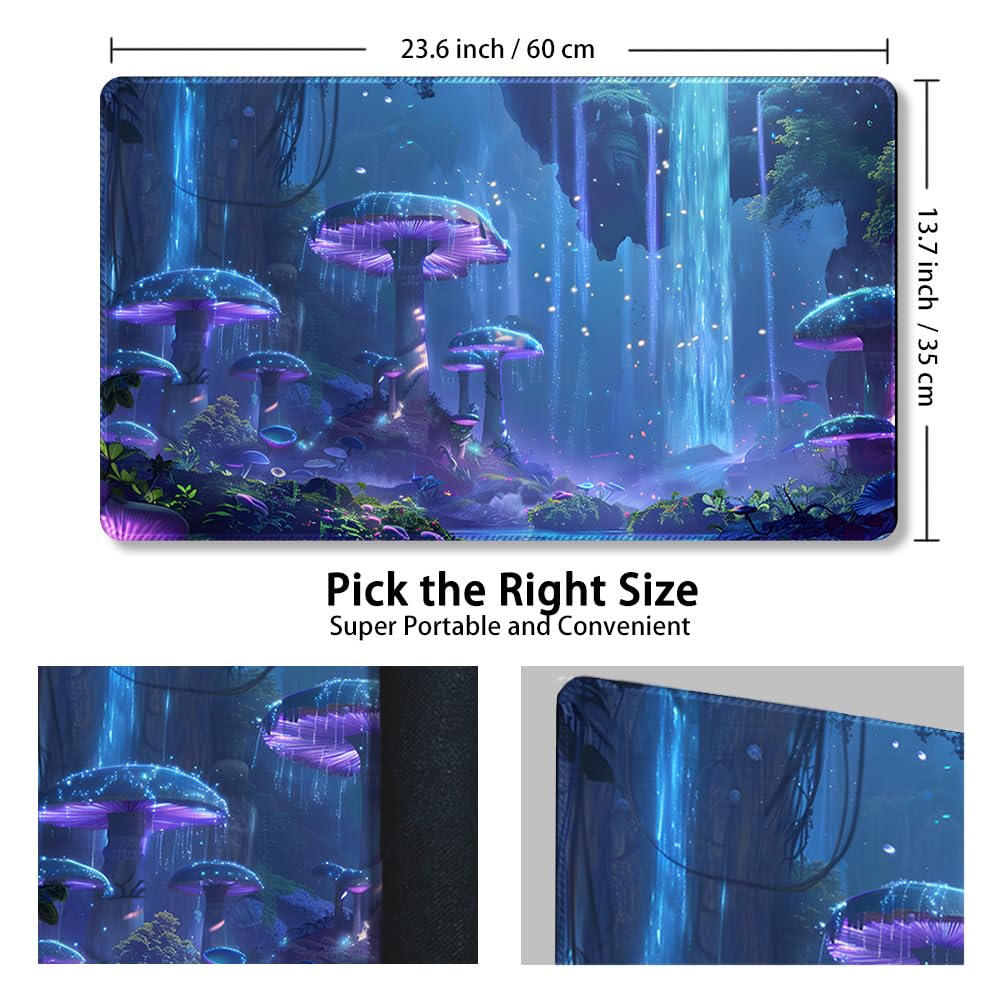 Premium MTG Playmat with Zone Markings & Non-Slip Edges - Waterproof Storage Bag Included - Perfect for Magic: The Gathering, Yu-Gi-Oh, and Card Game Tournaments (20