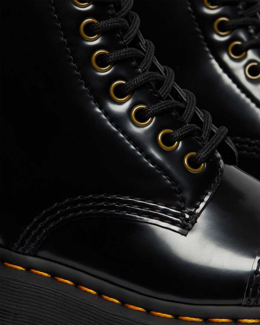 Dr. Martens Vegan Sinclair Platform Boots for Women - Black Chunky Combat Boots for Punk, Gothic & Streetwear Fashion
