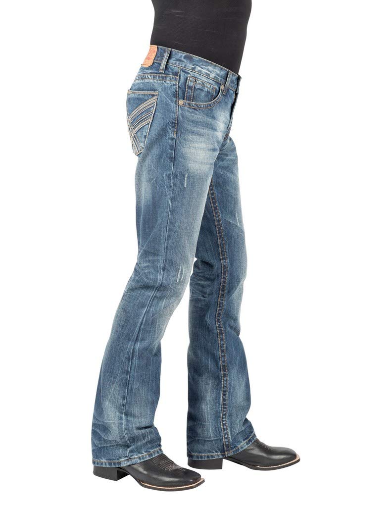 Stetson Men's 1014 Rocker Fit Bootcut Jeans - Classic Denim Pants for Cowboy Style | Perfect for Rodeo, Western Wear & Casual Outfits