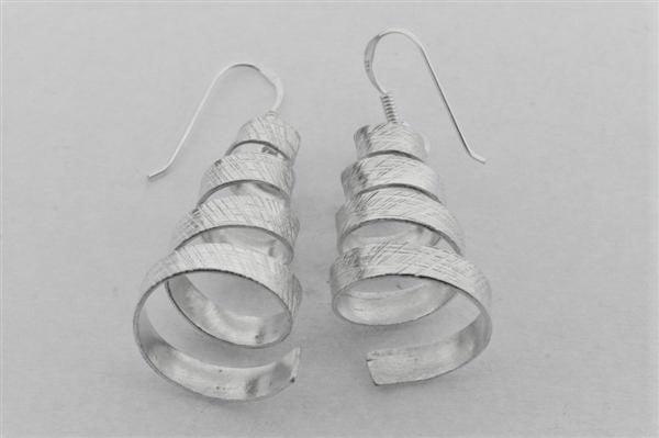 Fine Silver Coil Cone Earrings for Women - Elegant Handmade Jewelry for Everyday Wear & Special Occasions