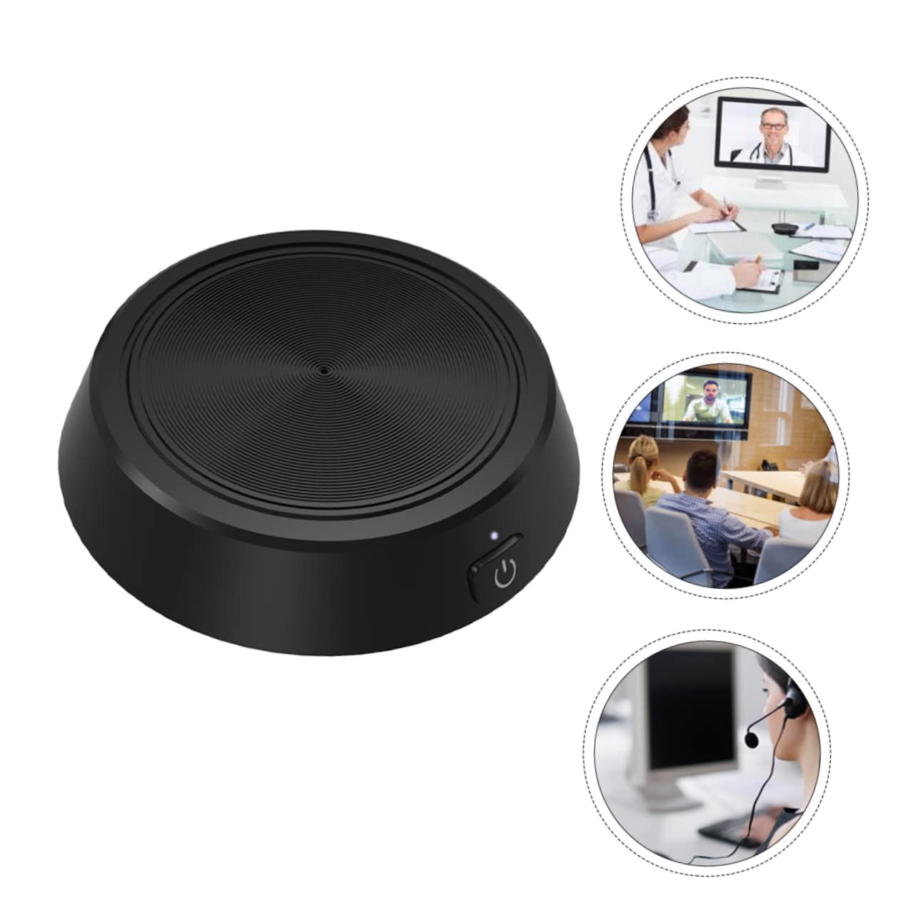 STOBOK 4-Pack USB Conference Microphone Speaker - Noise Cancelling Pickup Mic for PC, TV, Phone - Ideal for Video Calls, Online Meetings, Business Presentations & Home Entertainment