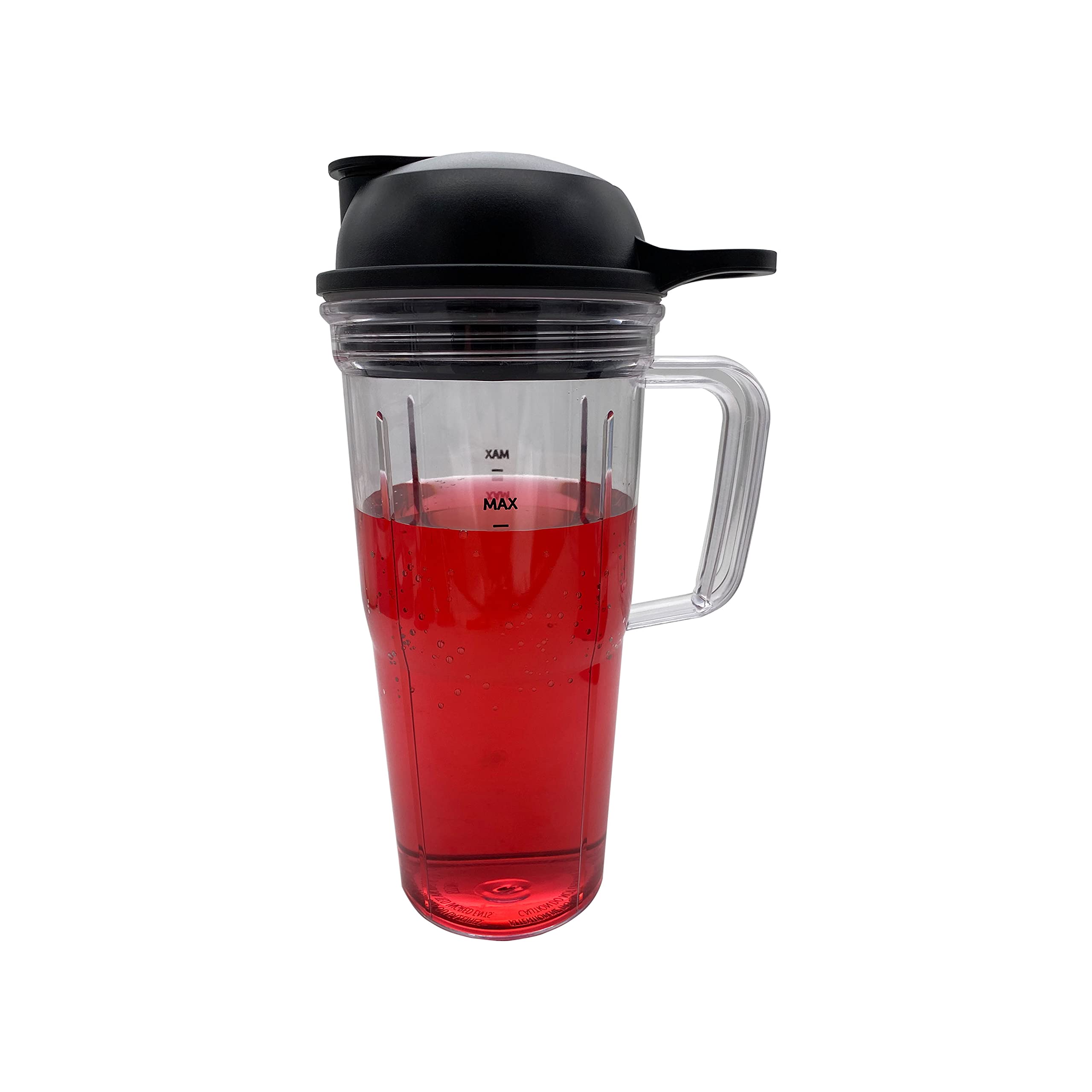 Replacement Blender Blade & 24oz Cup for NutriBullet NBF10500/NBF70500/ZNBF30400Z/ZNBF30500Z/NBF50400 - Durable Ice Crushing Blender Accessory with Travel Lid - Perfect for Smoothies, Protein Shakes & Meal Prep at Home or On-the-Go