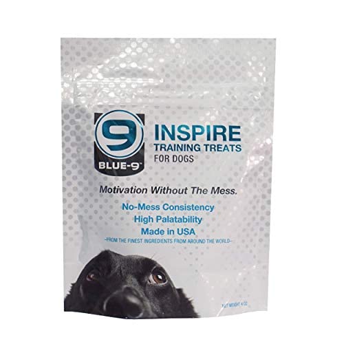 Blue-9 Inspire Dog Training Treats - Bite-Sized, All-Natural USA Made Dog Treats (4oz Resealable Bag) - Perfect for Obedience Training & Positive Reinforcement Rewards