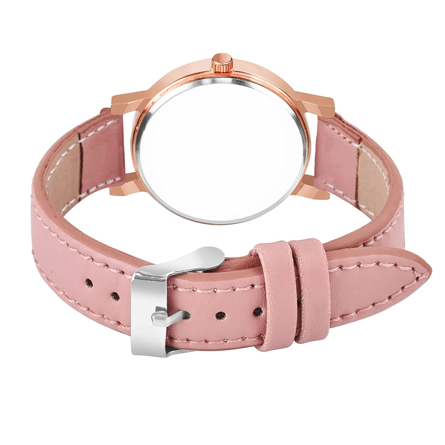 2-Pack Multi-Color Rubber & Leather Strap Watches for Girls - Fashionable & Durable Wristwatches for School, Sports, and Everyday Wear