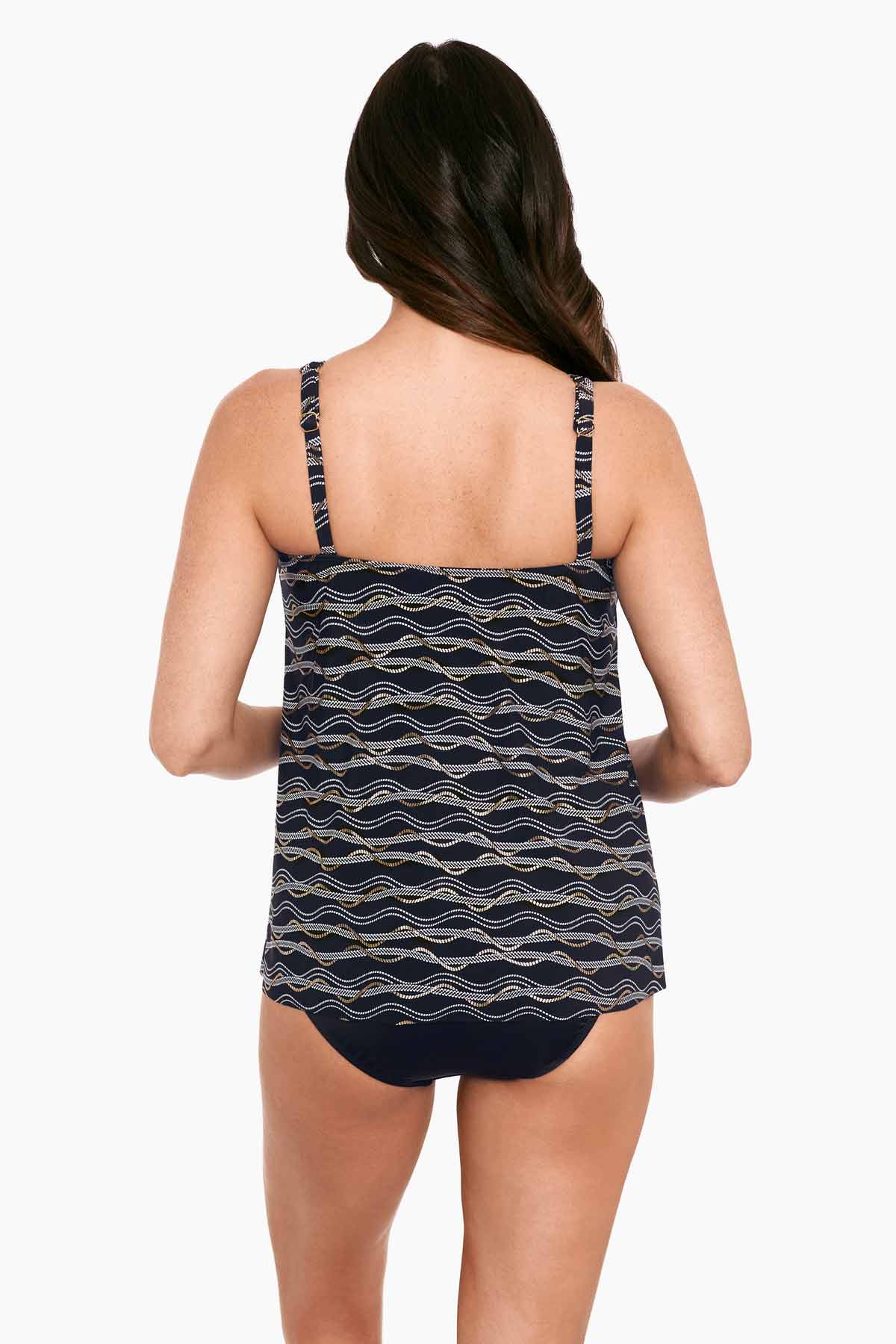 DD Cup Mirage Tankini Top for Women - High Support Swimwear for Large Bust - Perfect for Beach, Pool, and Summer Vacations