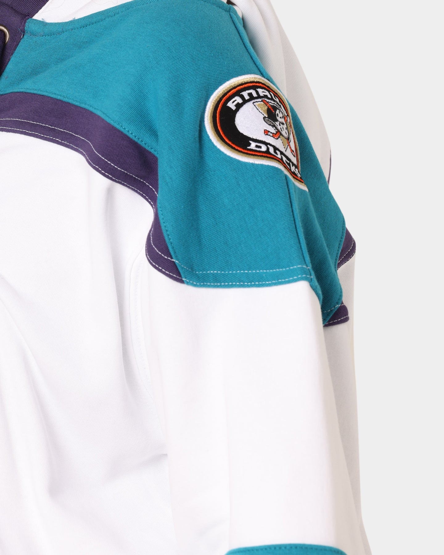 47 Brand Anaheim Ducks Superior Lacer Hoodie - White Wash - Men's NHL Hockey Pullover Sweatshirt for Game Day & Casual Wear