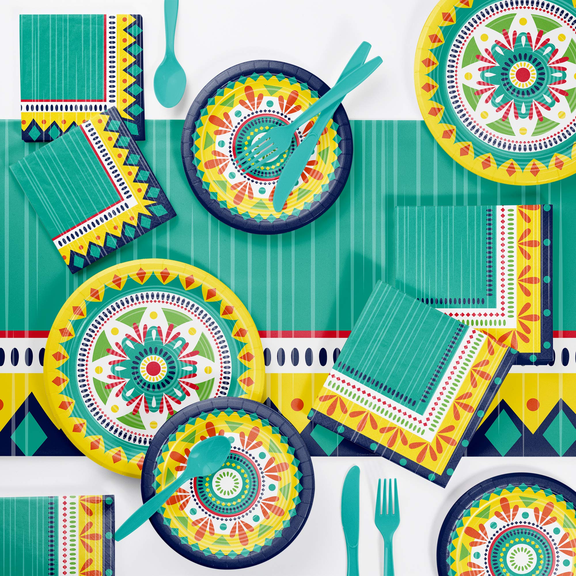 Vibrant Ceramic Party Dinnerware Set - 24-Piece Complete Tableware Kit for Birthdays, Weddings & Celebrations | Elegant & Durable Dishes for Festive Gatherings