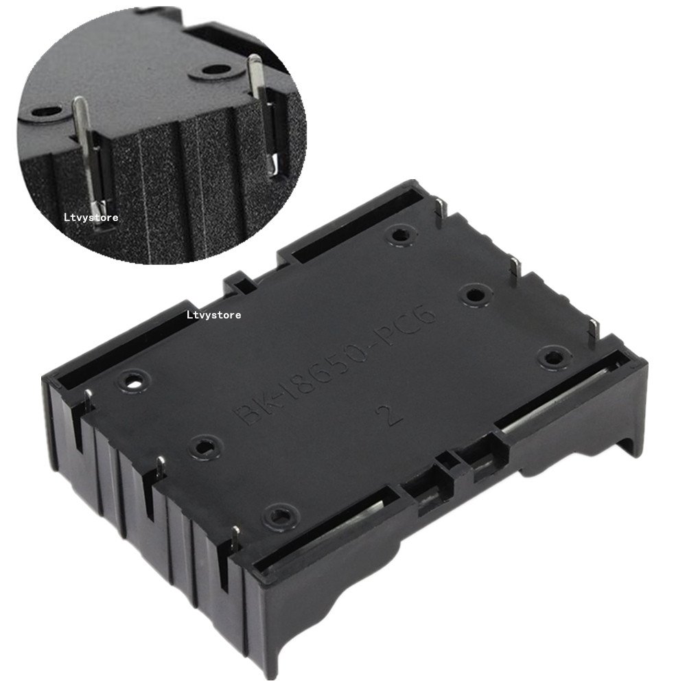 18650 Battery Case Holder - 5 Pack 3-Slot Plastic Storage Box for 3x18650 Batteries | DIY Parallel Connection | Durable Black Case with Pins - Perfect for Vape Mods, Flashlights & Power Banks