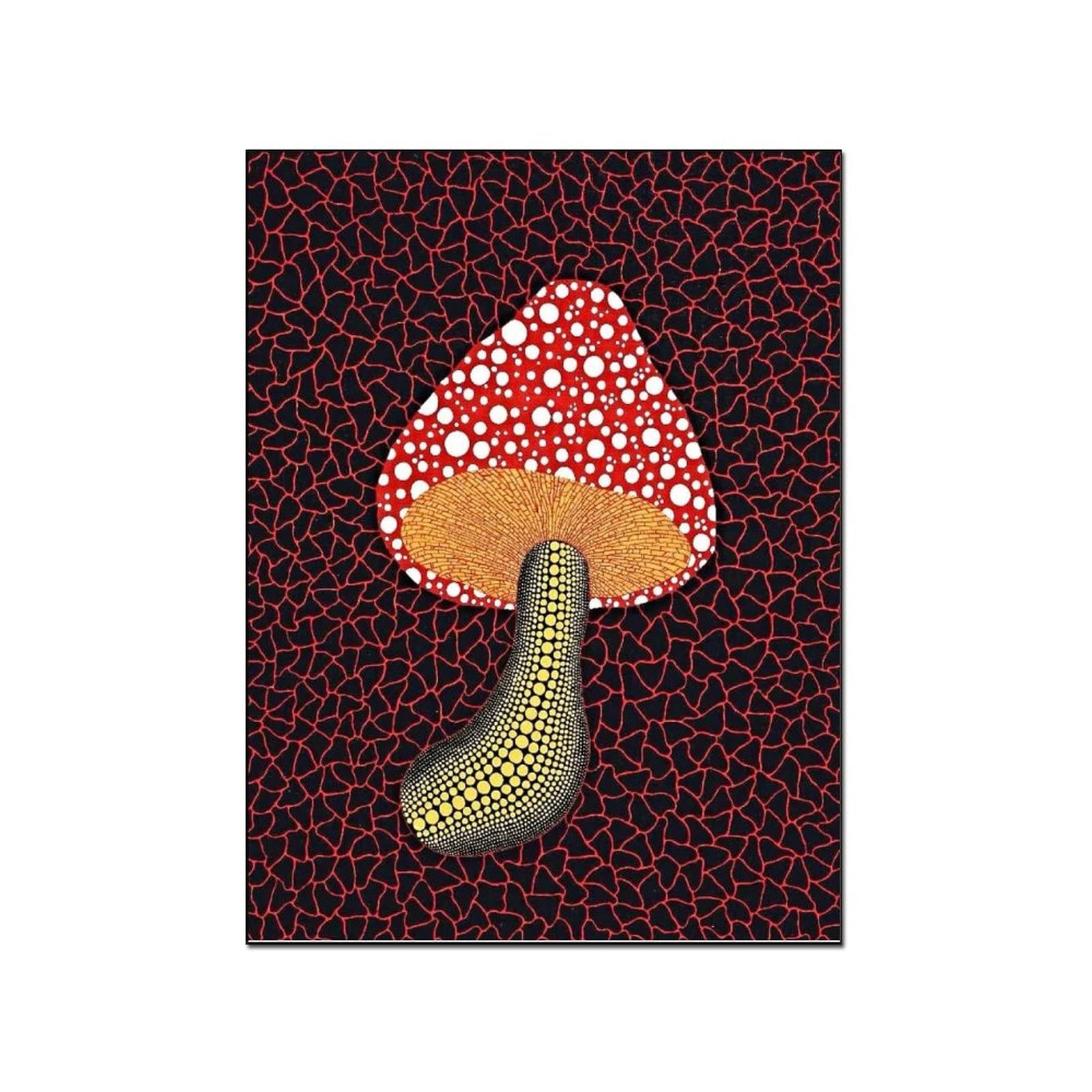 Yayoi Kusama Canvas Art Poster - Modern Wall Art Print for Living Room & Bedroom Decor - 12x16 inches (30x40cm) - Perfect for Home, Office & Gift Giving