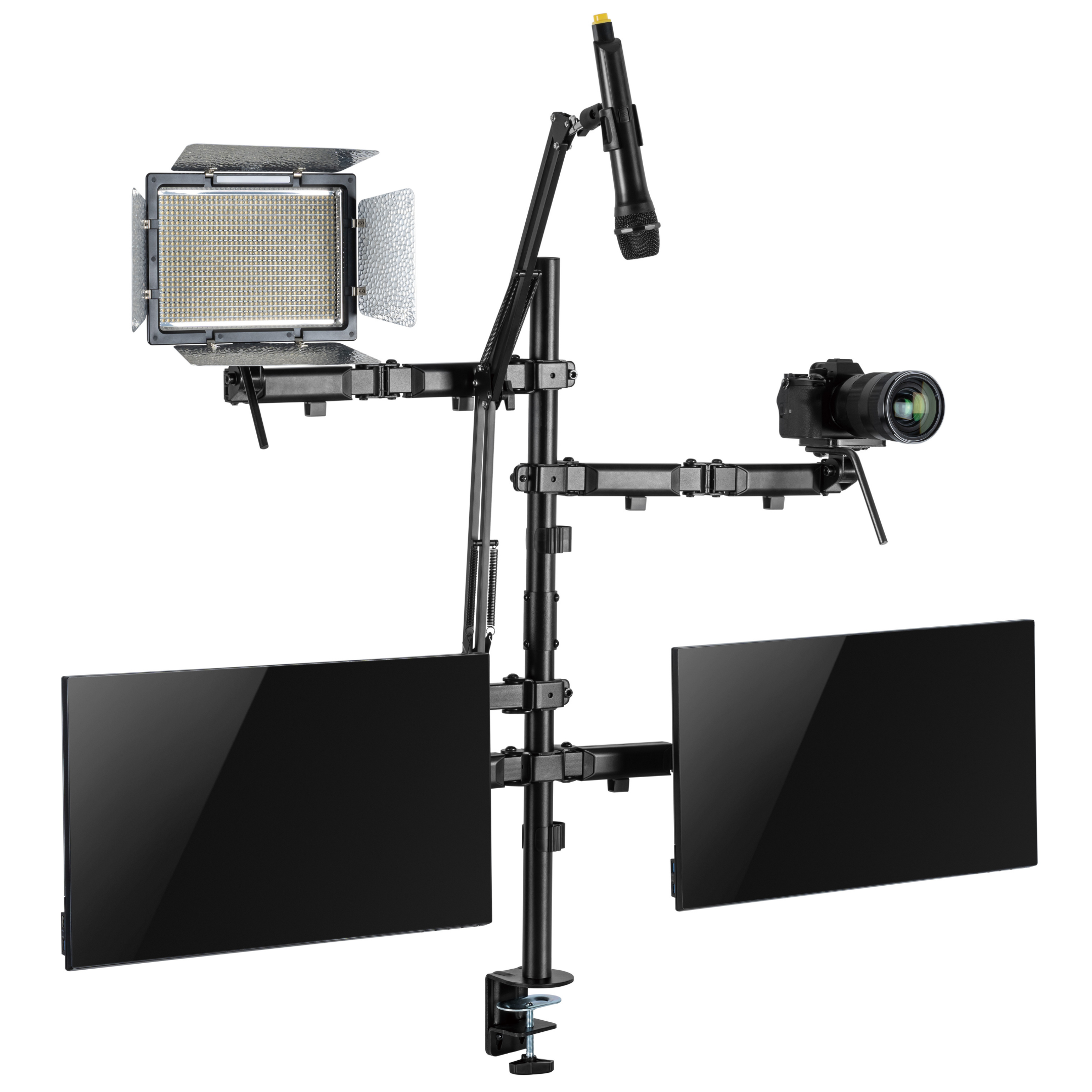 All-in-One Streamer Setup Mount Kit - Professional Live Streaming Equipment for Twitch, YouTube & Gaming - Perfect for Home Studios & Content Creators