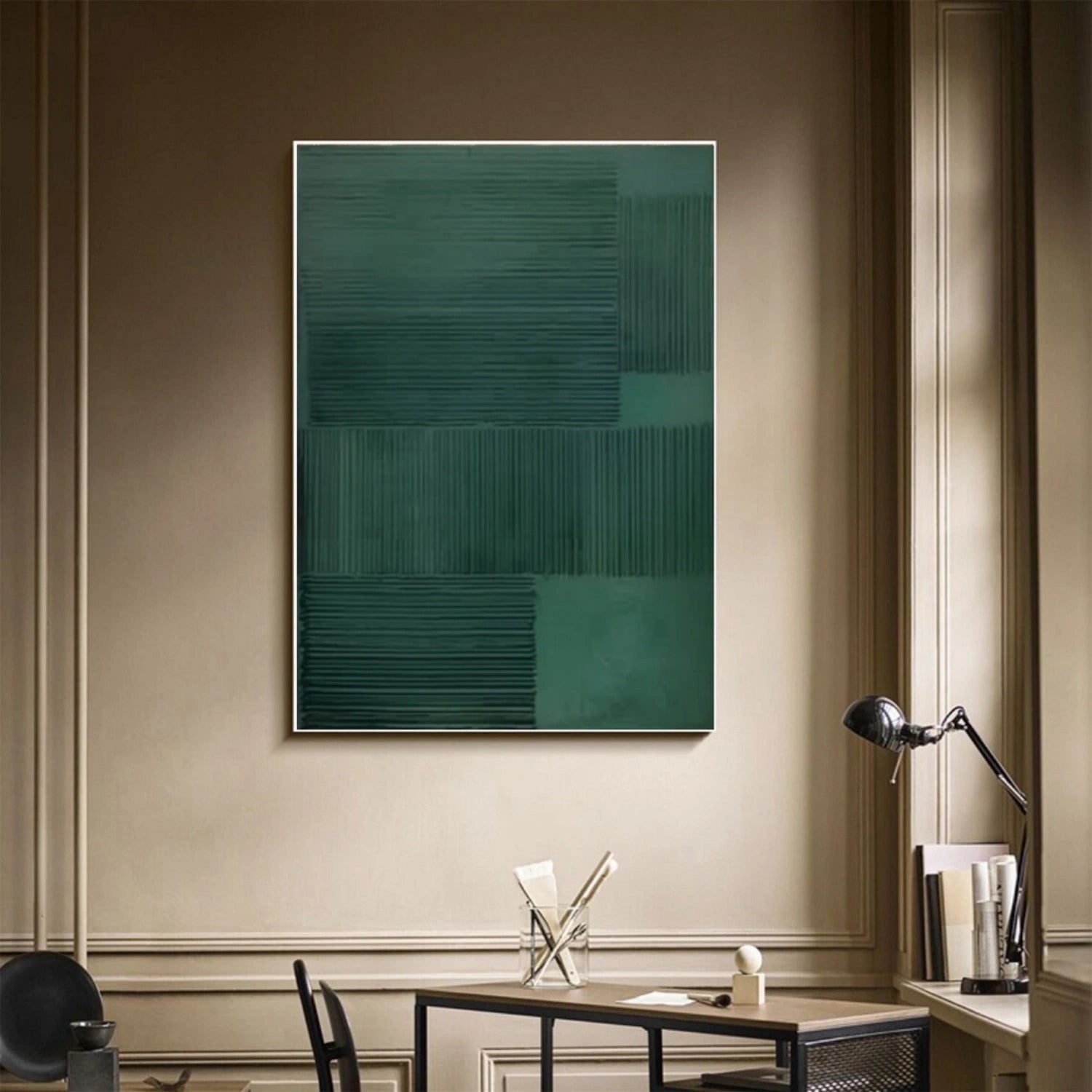 Blue & Green Abstract Wall Art Print #BG123 - Modern Home Decor for Living Room, Bedroom & Office