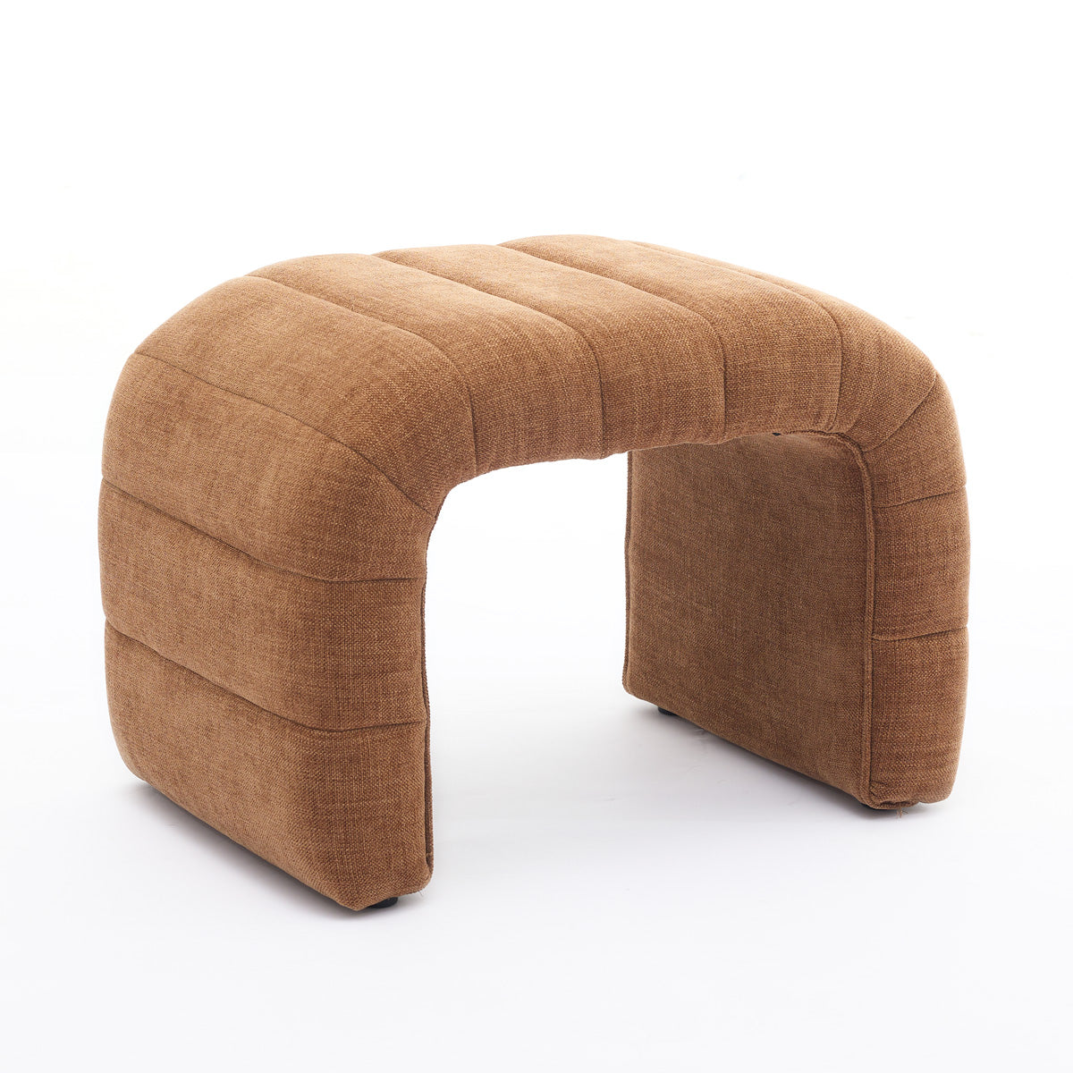 Blake Fabric Low Bench - Modern Upholstered Storage Ottoman for Living Room, Bedroom & Entryway - Soft Velvet Seat with Sturdy Wooden Legs - Perfect for Extra Seating & Stylish Home Decor