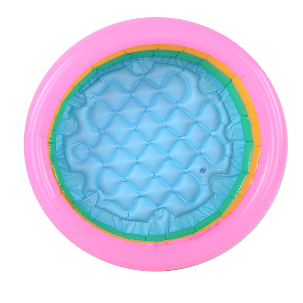**Inflatable Kids Swimming Pool - Large Durable PVC Basin Pool with 3 Colorful Soft Floors for Toddlers & Children | Outdoor Water Play, Backyard Fun, Summer Activities**