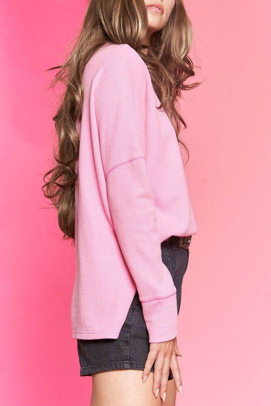 Stylish Button Down Side Slit Pullover Knit Top for Women | Casual & Office Wear | Perfect for Layering & Everyday Outfits