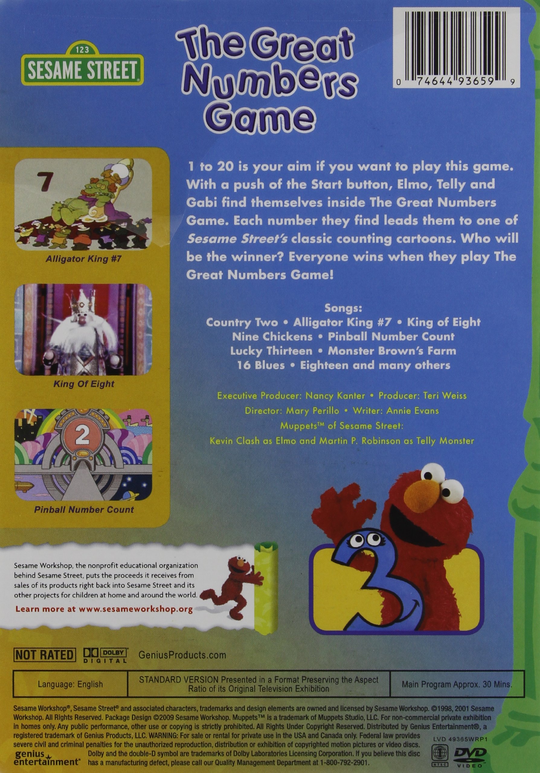 Sesame Street DVD Set: Guessing Game, Sing-Along & Numbers Game (3-Pack) – Fun Learning for Toddlers & Preschoolers at Home or Classroom