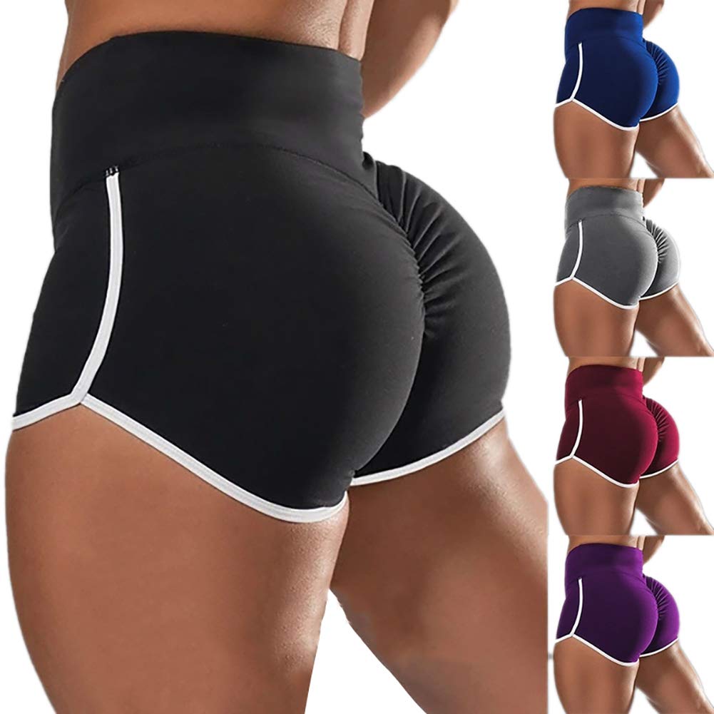**Sexy High Waisted Workout Shorts for Women - Butt Lifting Yoga Pants, Athletic Gym Shorts, Fitness & Running Shorts - Red 3XL - Perfect for Yoga, Gym, Running & Casual Wear**