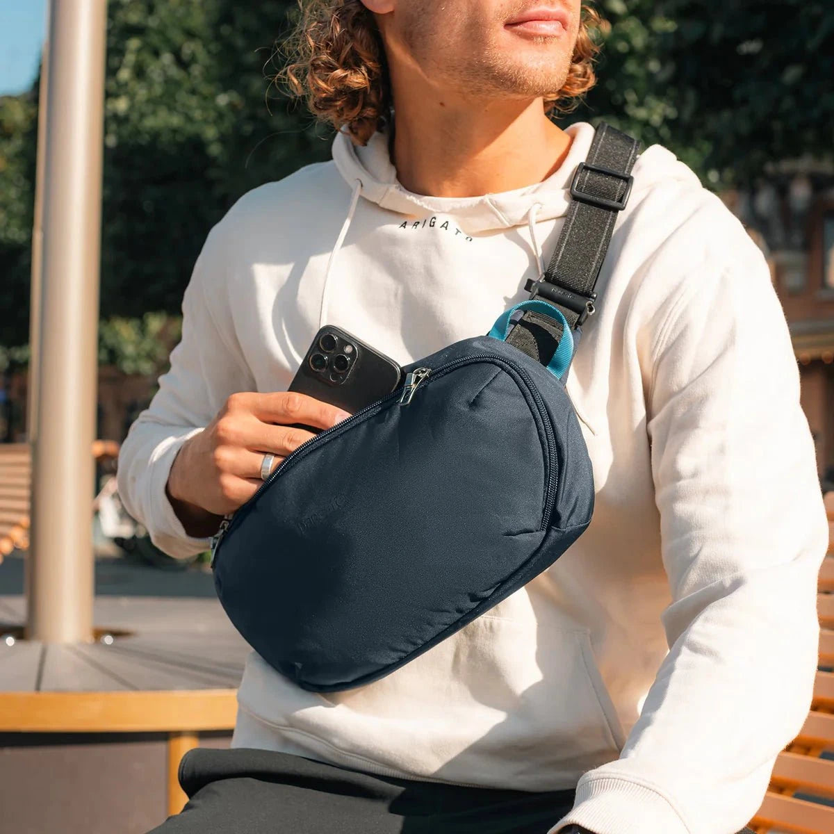 Pacsafe Metrosafe X Anti-Theft Urban Sling Bag - Secure Crossbody Travel Purse for Men & Women - Perfect for Commuting, Sightseeing & Daily Use