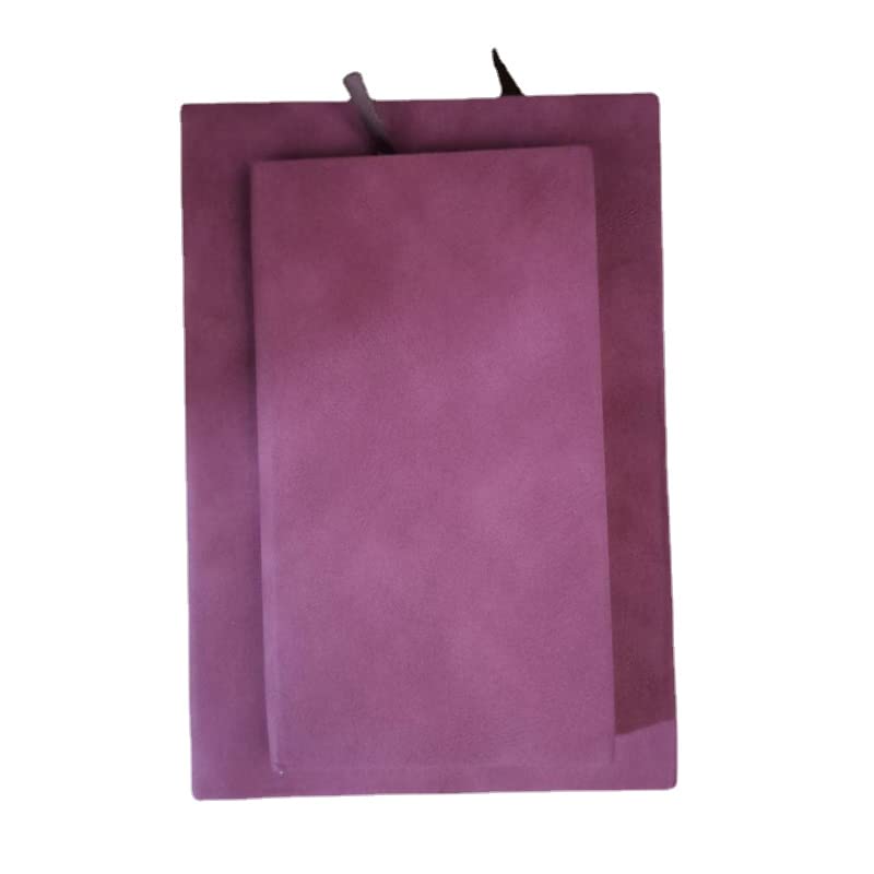 Premium A5 & A6 Classic Notebook - 100 Pages Thick Cream Paper, PU Leather Hardcover, Grid Graphic Paper for Sketching & Journaling - Perfect for Artists, Students & Office Use (Bordeaux Red)