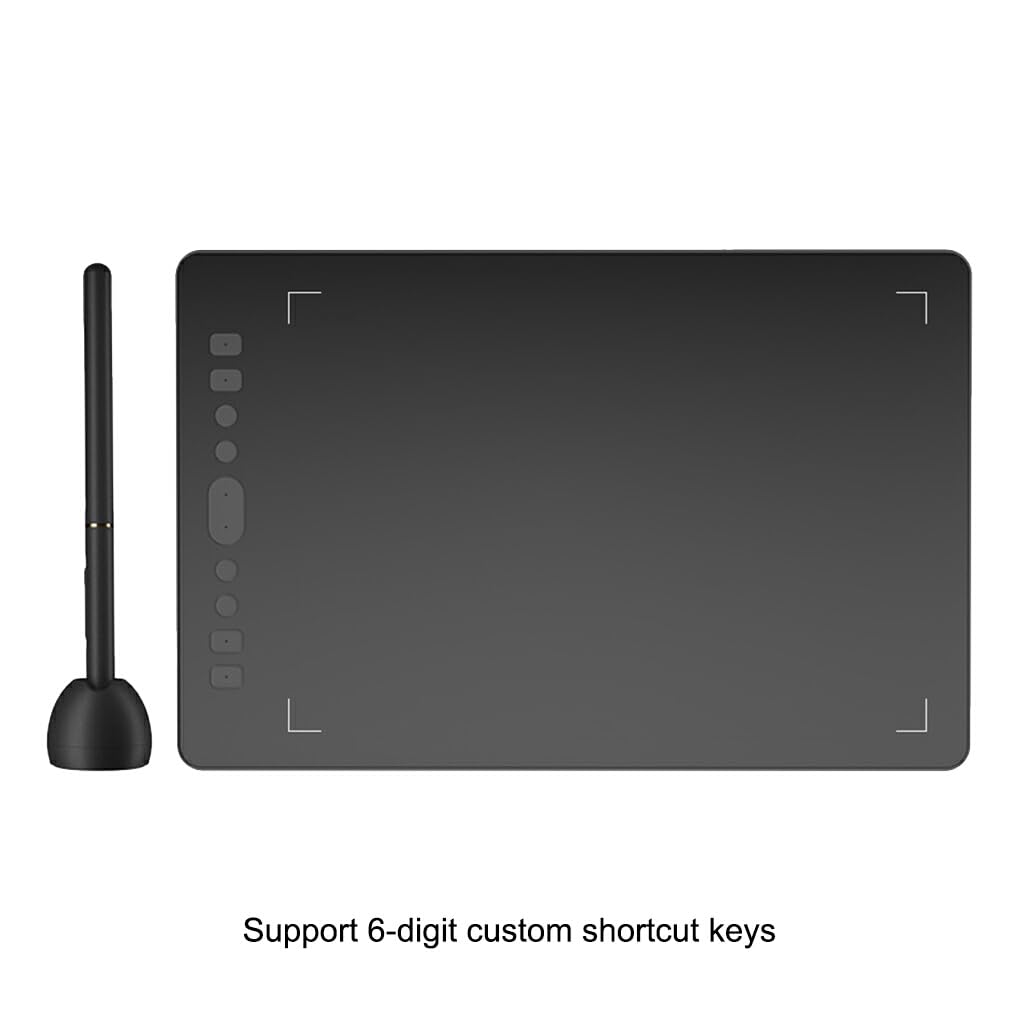 10mm Lightweight Graphic Drawing Tablet for Artists & Designers - 6 Inch Digital Pen Tablet with Inspiroy Stylus & 6 Shortcut Keys - Perfect for Digital Art, Animation, Online Teaching & Remote Work