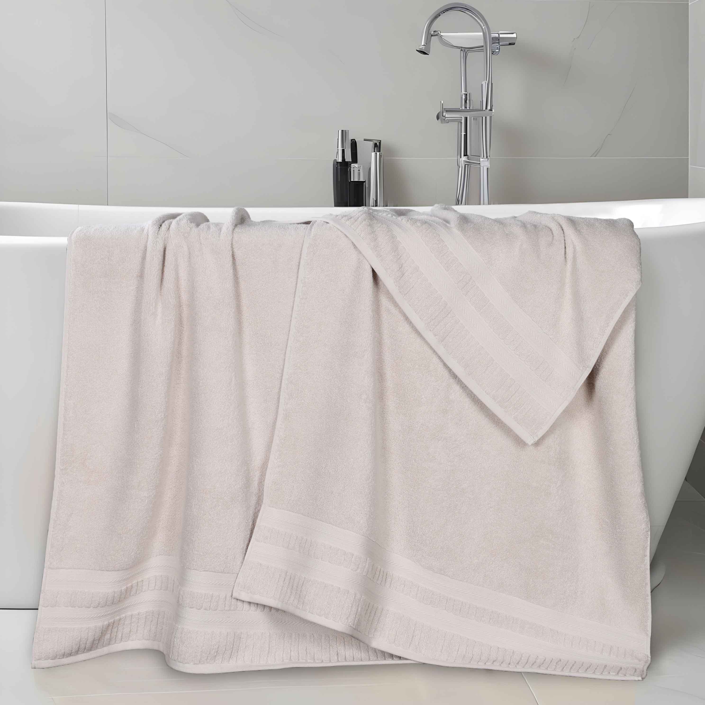 Premium Venice Zero Twist Cotton Bath Towels - Ultra Absorbent, Medium Weight, Set of 2 - Luxury Spa & Bathroom Essentials for Softness & Quick Drying