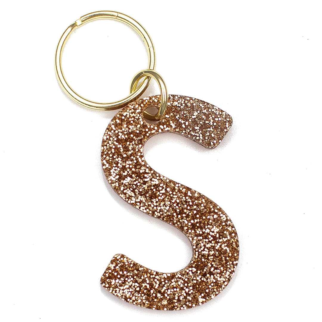 Sparkle Letter Keychain - Personalized Initial Keyring for Women & Girls - Perfect for Gifts, Backpacks, and Key Organization