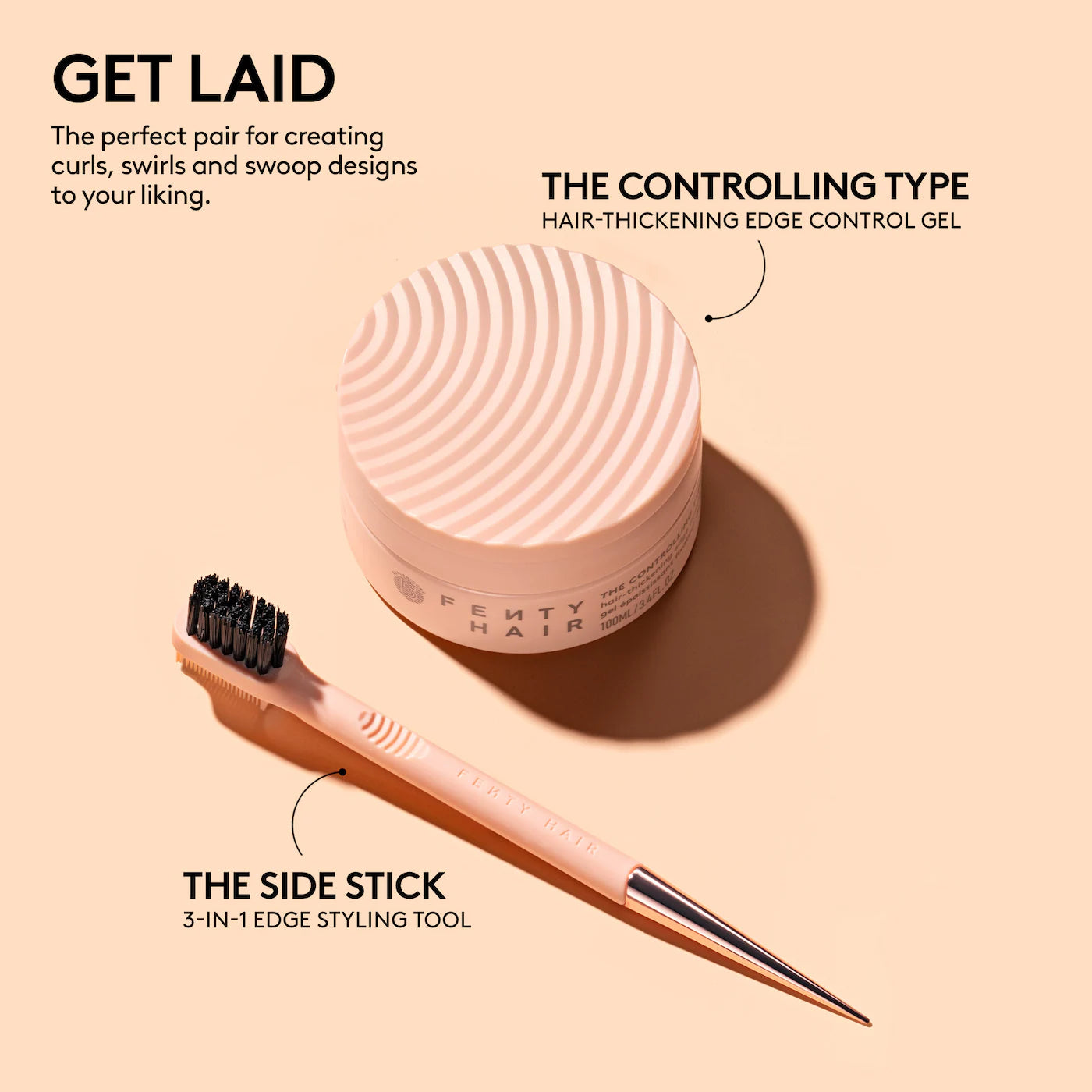 Fenty Beauty by Rihanna The Sidestick - 3-in-1 Edge Styling Tool for Hair & Makeup | Perfect for Styling, Contouring & Touch-Ups | New in Box | Great for Travel & On-the-Go Beauty