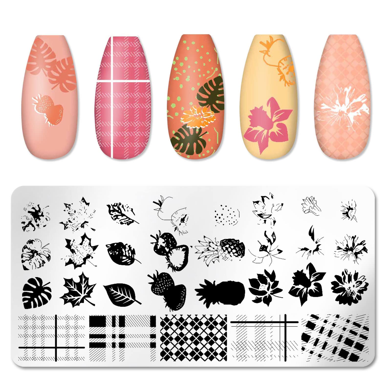 6-Piece Valentine's Day Nail Stamping Kit - Heart Nail Art Stamps, Holiday Nail Template Plates & Nail Art Supplies | Perfect for DIY Manicures, Home Nail Salons & Gift Giving