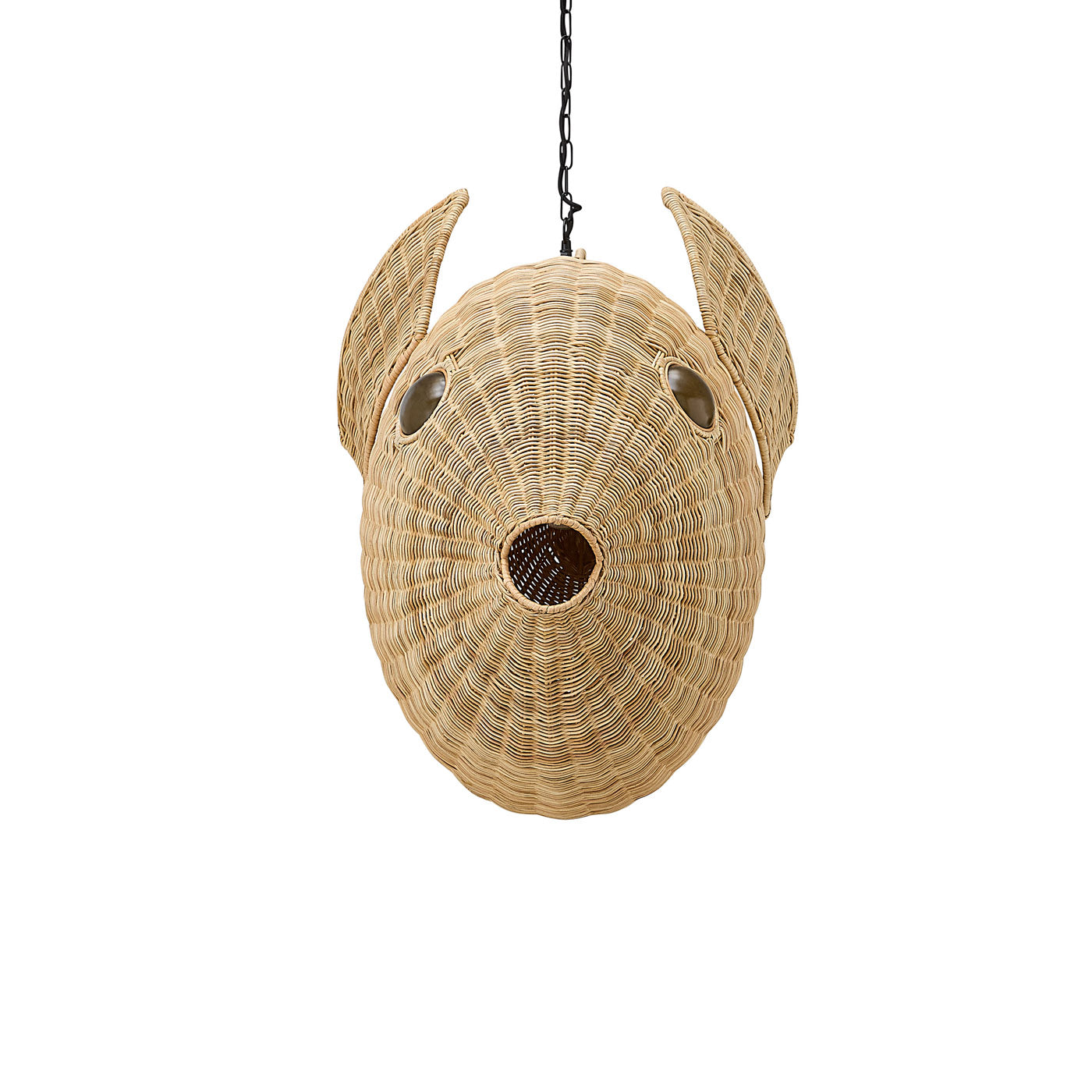 Wicker Blowfish Large Pendant Light - Handwoven Rattan Chandelier for Boho Home Decor, Coastal Living Room & Beach House Lighting