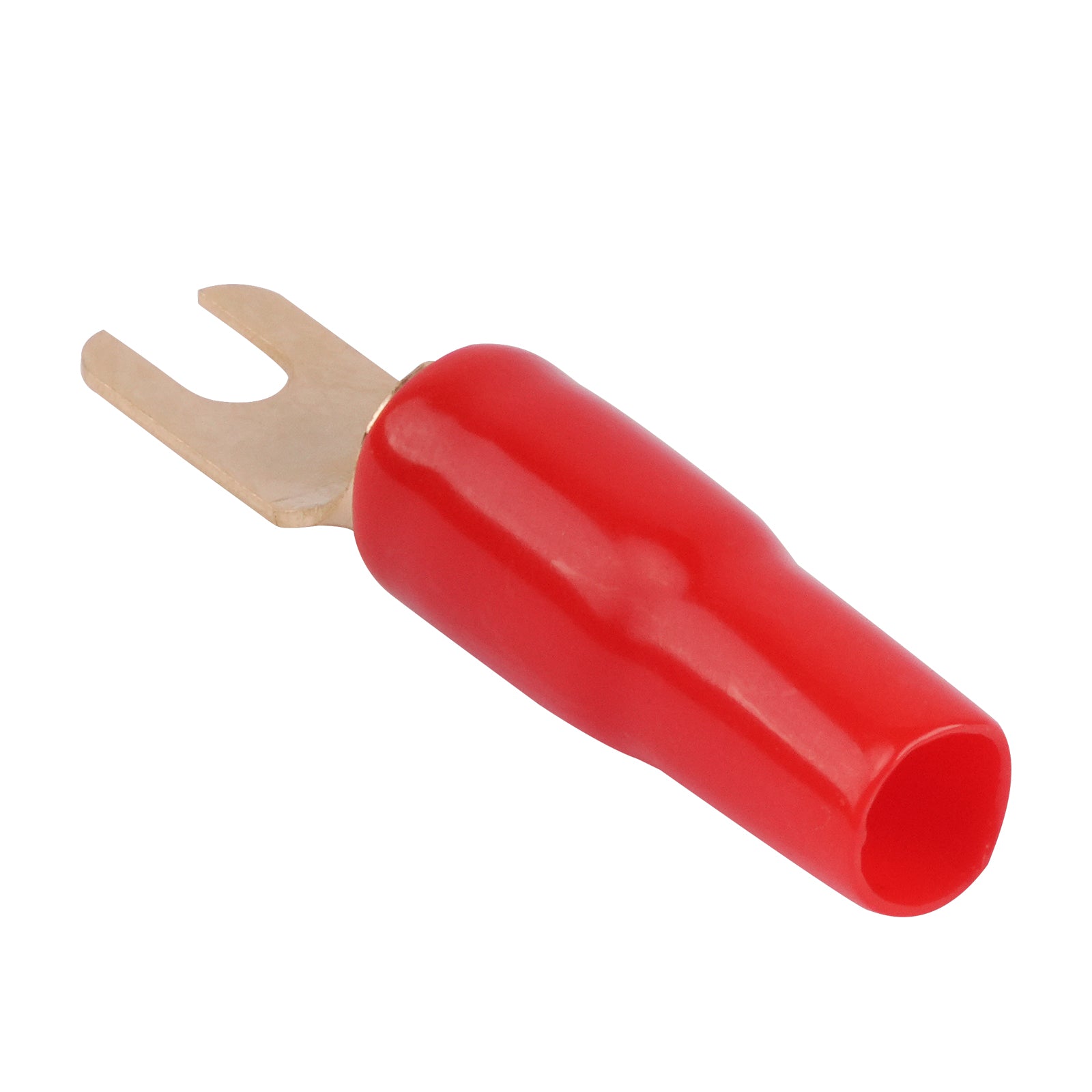 8GA Spade Terminal Red (PTSX 8RED) - High-Quality Electrical Connector for Automotive, Marine, and DIY Projects - Perfect for Battery, Speaker, and Power Wiring Connections