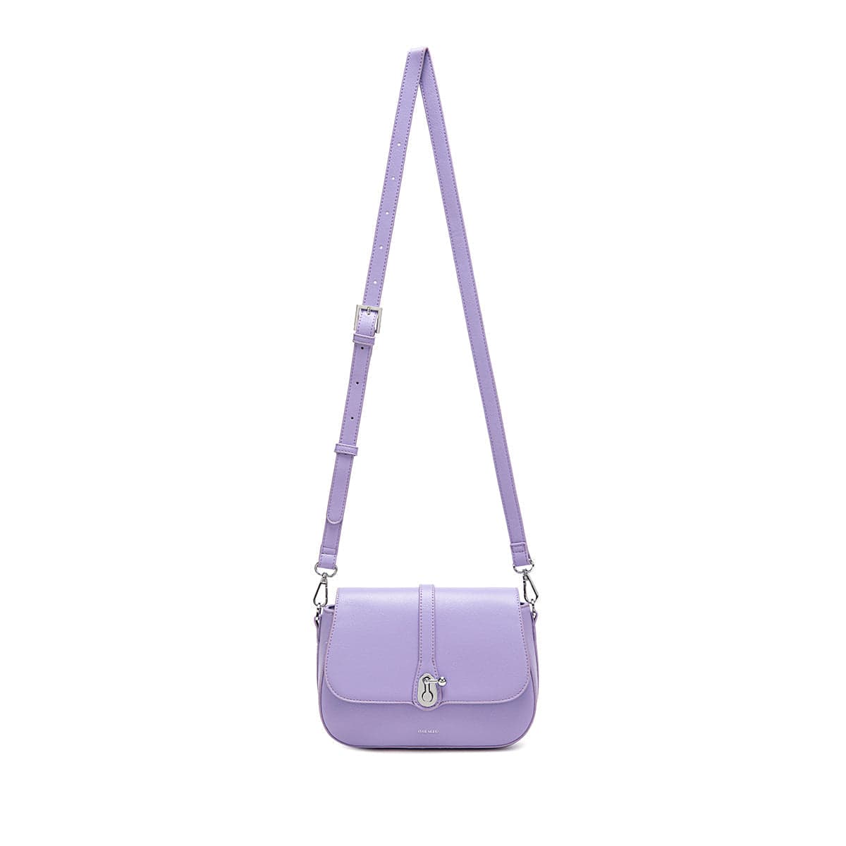 Athena Vegan Leather Saddle Bag in Lavender | Women's Crossbody Purse for Work, Travel & Everyday Use | Ethical Fashion Accessory