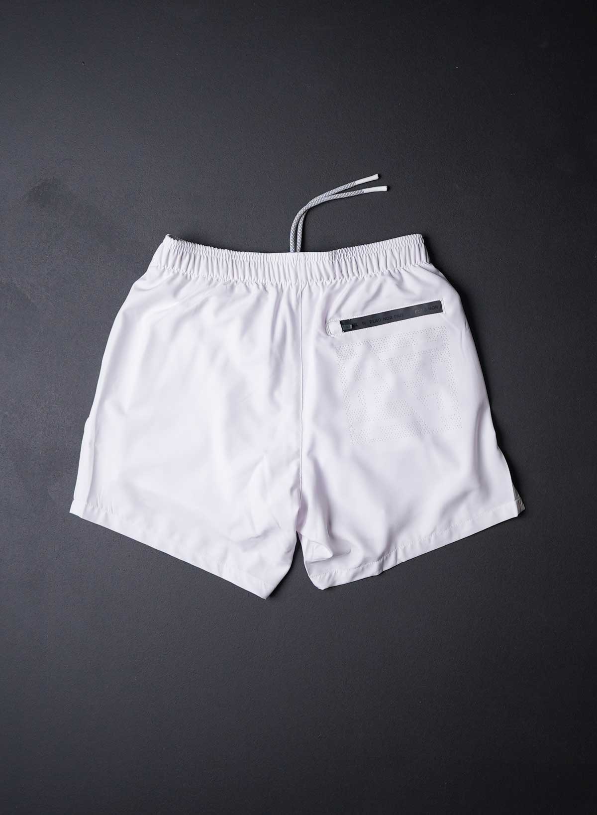 Momentum Athletic Shorts for Men & Women - Breathable White Running Shorts with Pockets | Perfect for Gym, Workout, and Casual Wear