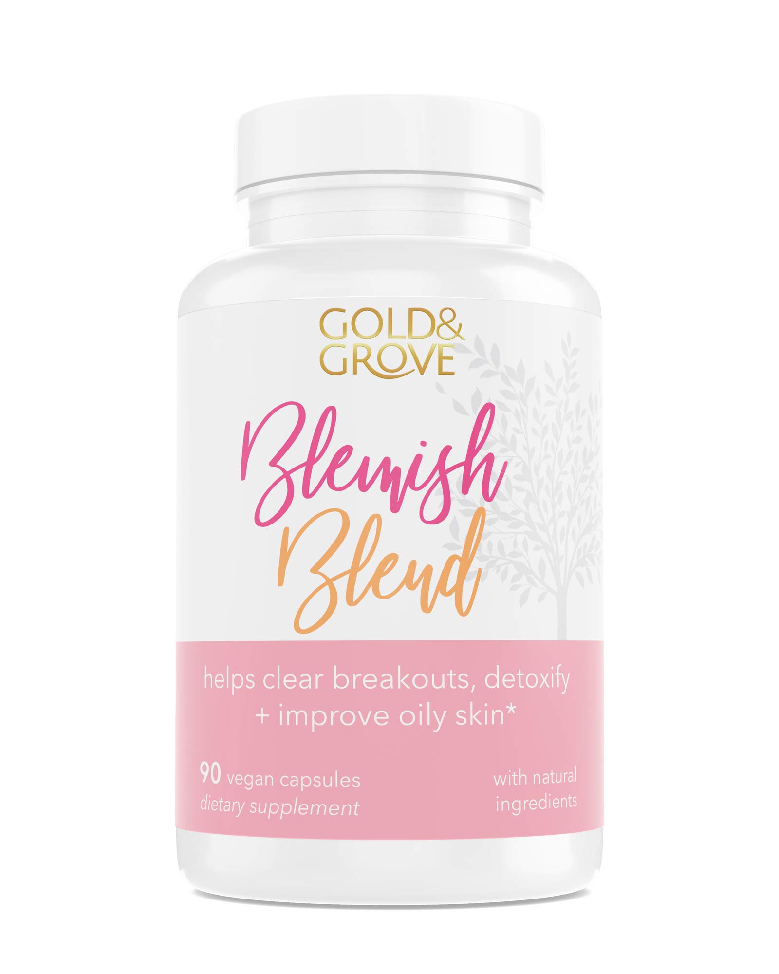 Blemish Blend Acne Vitamins for Clear Skin - Natural Acne Treatment & Skin Care Supplement for Teens & Adults - Supports Healthy Complexion at Home, Work & Gym