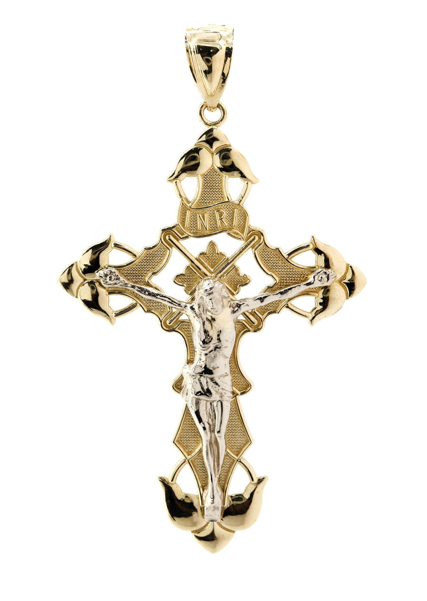 10K Gold Cross Pendant for Women & Men - 10.3 Grams Religious Jewelry Gift for Baptism, First Communion & Everyday Wear