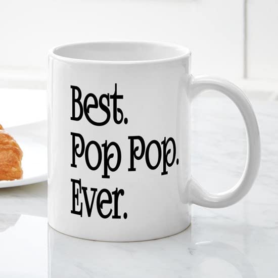 Best Pop Pop Ever 11 oz (325 ml) Ceramic Coffee Mug - Funny Novelty Gift for Pop Culture Fans, Perfect for Home, Office & Coffee Lovers