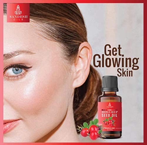 100% Pure Cold-Pressed Rosehip Seed Oil - Lightweight Non-Greasy Face Moisturizer for Dry Skin - Rich in Vitamins A, C & Antioxidants - Natural Hair & Body Treatment - 15ml Bottle - Perfect for Nighttime Skincare & Anti-Aging Routine