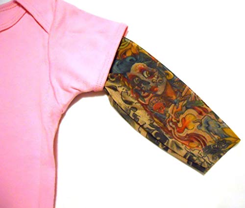 Wild Rose Baby Girls' Tattoo Sleeve Shirt - Butterfly Print Pink Long Sleeve Top for Toddlers | Perfect for Birthday Parties, Photo Shoots & Casual Outings