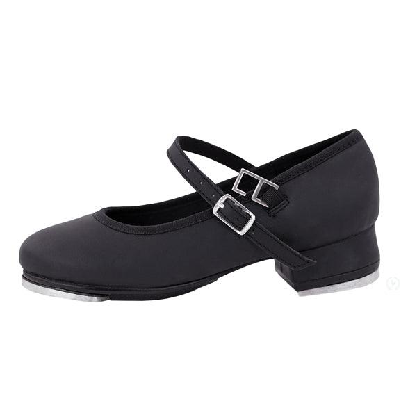 Eurotard Girls Flap Buckle Leather Tap Dance Shoes - Comfortable & Stylish for Performances, Practice, and Dance Classes