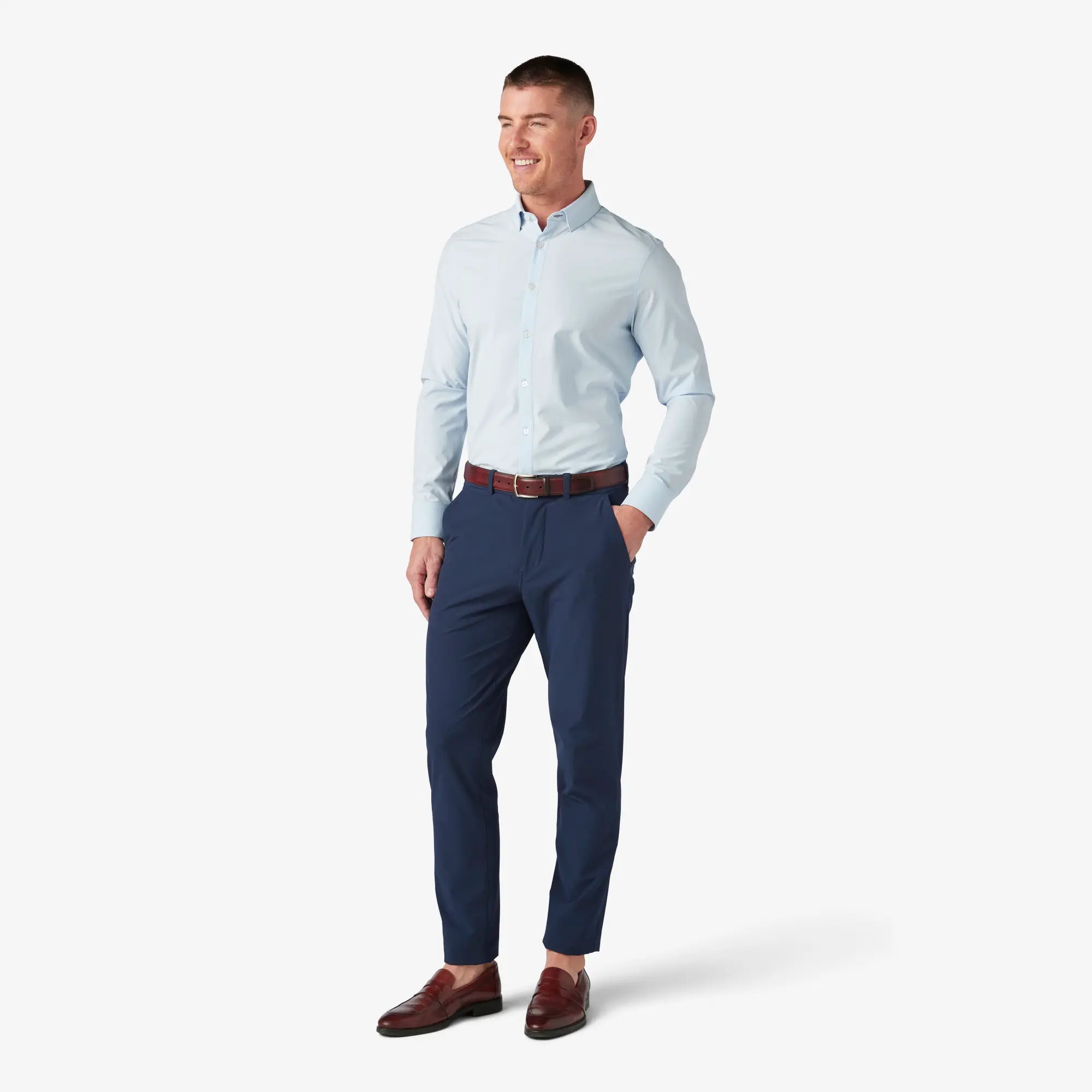 Premium Leeward Men's Dress Shirt - Slim Fit Business Casual Button Down Shirt for Office & Formal Occasions | Wrinkle Resistant & Breathable Fabric for All-Day Comfort