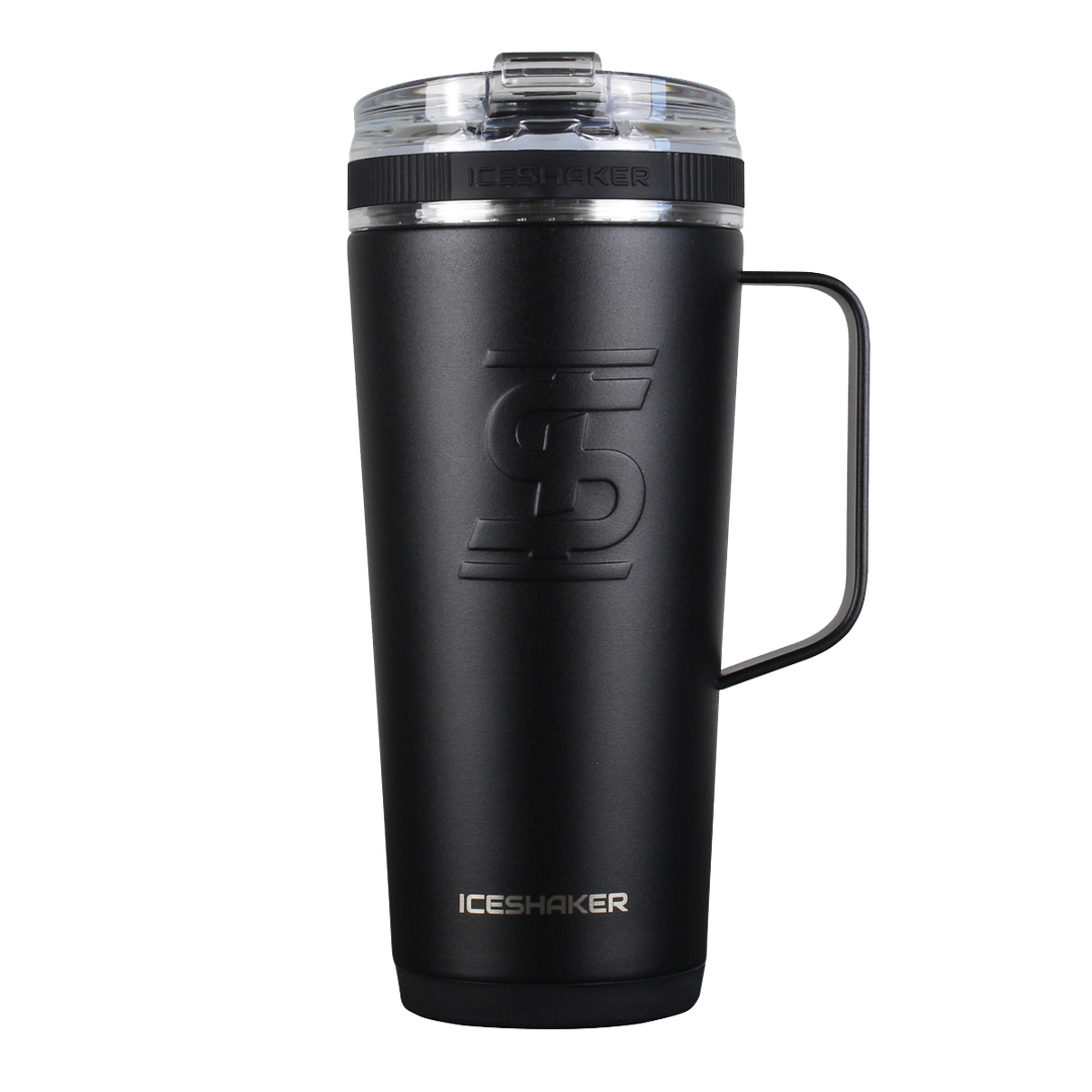 Custom 26oz Flexible Water Bottle with Handle - Black | Leakproof & Durable for Gym, Hiking, Sports & Outdoor Activities