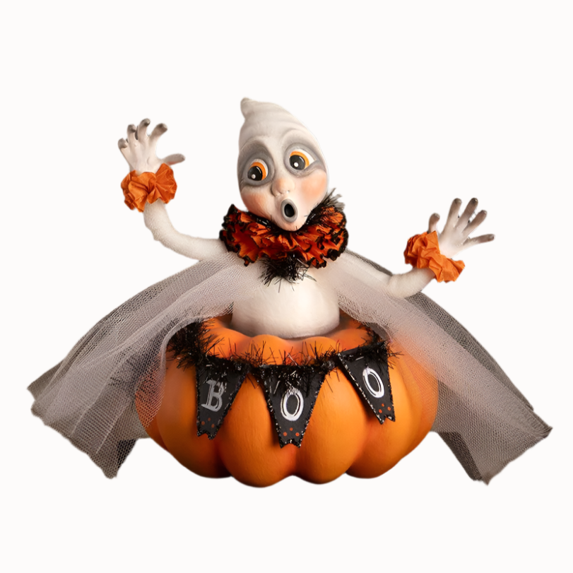 Bethany Lowe Designs Binx Boo Ghost - Vintage Halloween Decor for Home, Party & Spooky Decorations