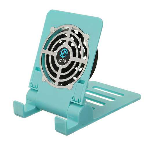 Bakeey Mini USB Desktop Fan with Phone Holder - Foldable Cooling Stand for Samsung, Xiaomi, iPhone - Perfect for Office, Home & Travel Use