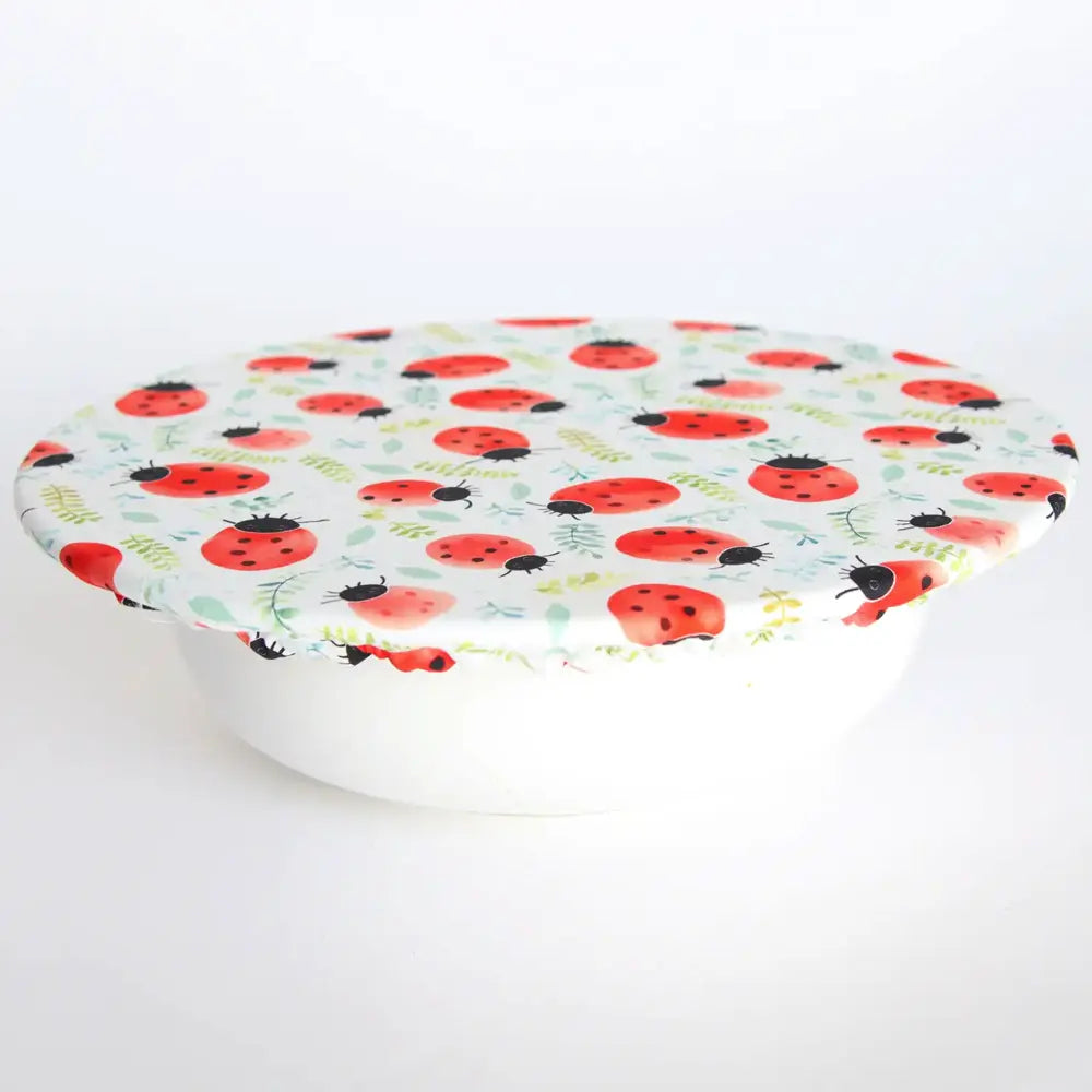 Colibri Extra Large Bowl Cover - Stretchable Silicone Food Cover with Ladybug Design, Perfect for Microwave, Fridge & Meal Prep - BPA-Free, Reusable, Dishwasher Safe