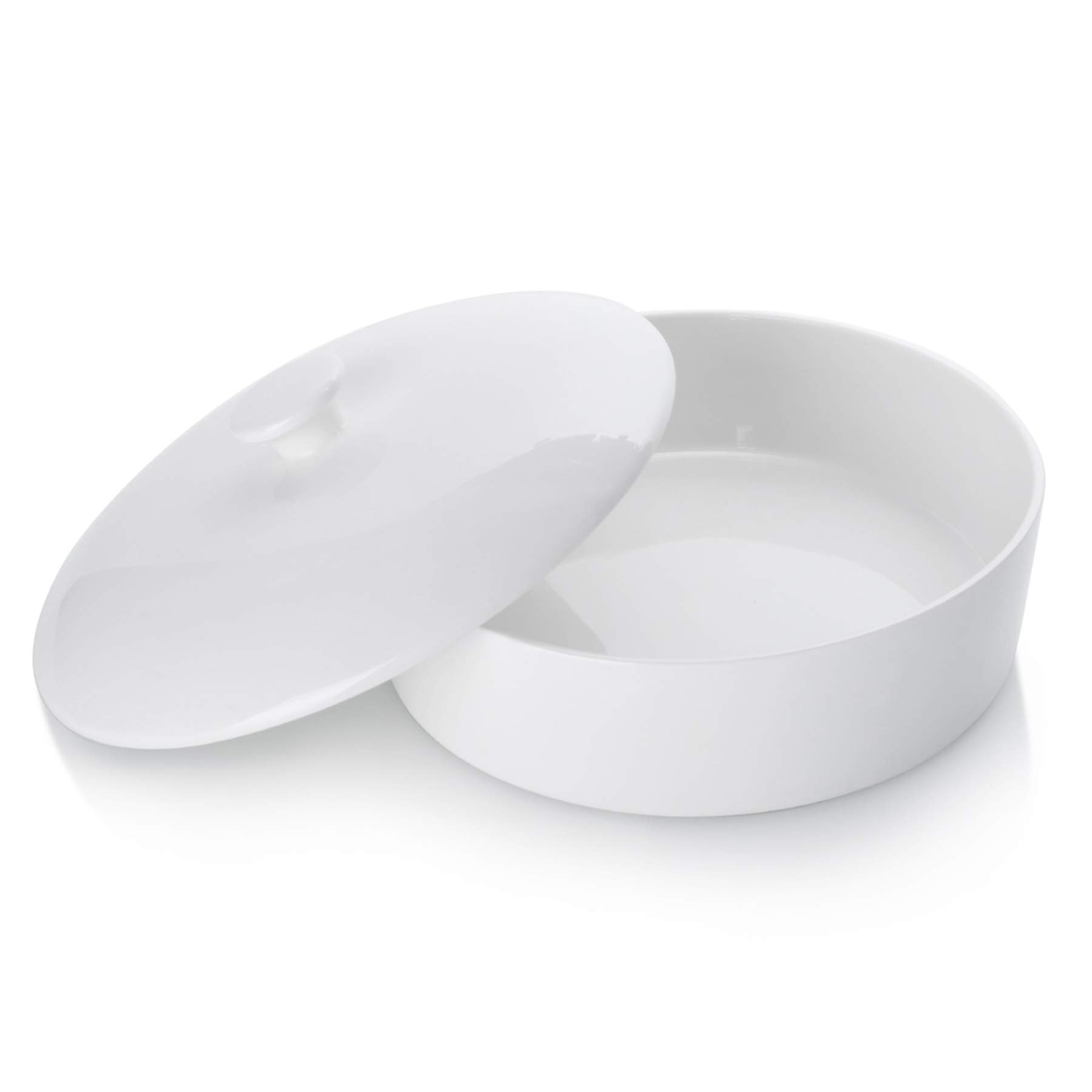 Sweese Porcelain Tortilla Warmer - Holds 12 Tortillas, Microwave & Oven Safe Ceramic Tortilla Server with Lid - Perfect for Taco Tuesday, Mexican Fiesta Party, Family Gatherings & Dinner Entertaining - White