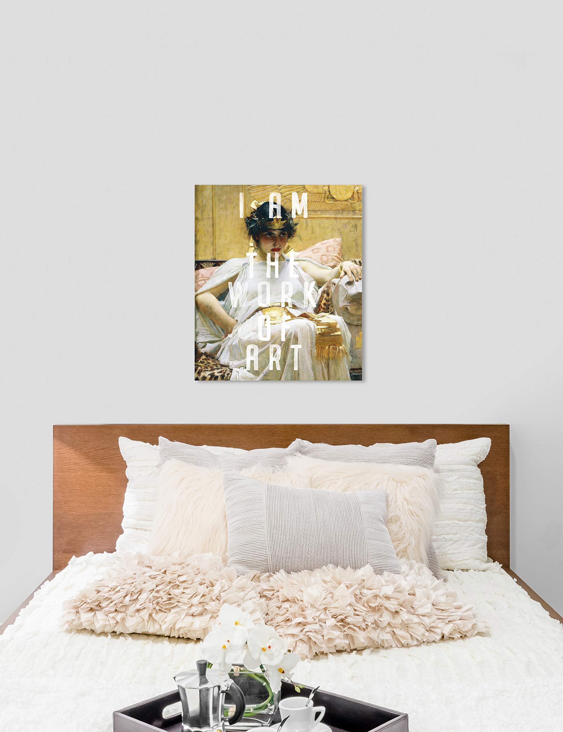 Oliver Gal Artist Co. 'I AM Art' Gold & White Canvas Wall Print - 30x36 Inch Modern Home Decor - Perfect for Living Room, Bedroom & Office Wall Art