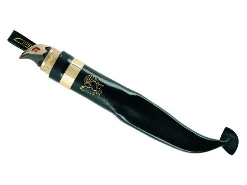 Marttiini Fixed Blade Hunting Knife - Outdoor Survival Knife for Camping, Hiking & Bushcraft - Durable Carbon Steel Blade with Leather Sheath