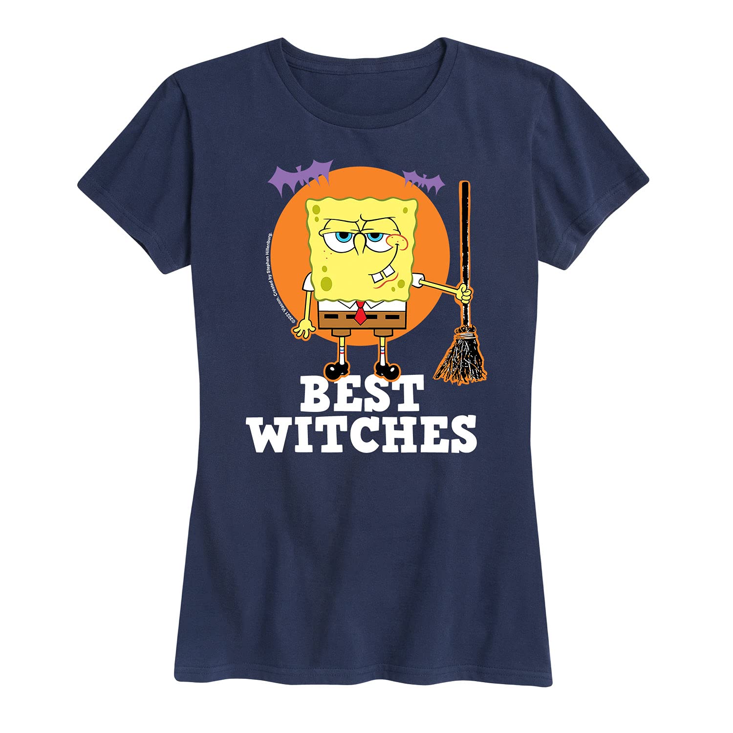 HYBRID APPAREL Women's Spongebob Squarepants Best Witches Graphic T-Shirt - Short Sleeve Casual Tee for Halloween, Cosplay & Funny Outfits