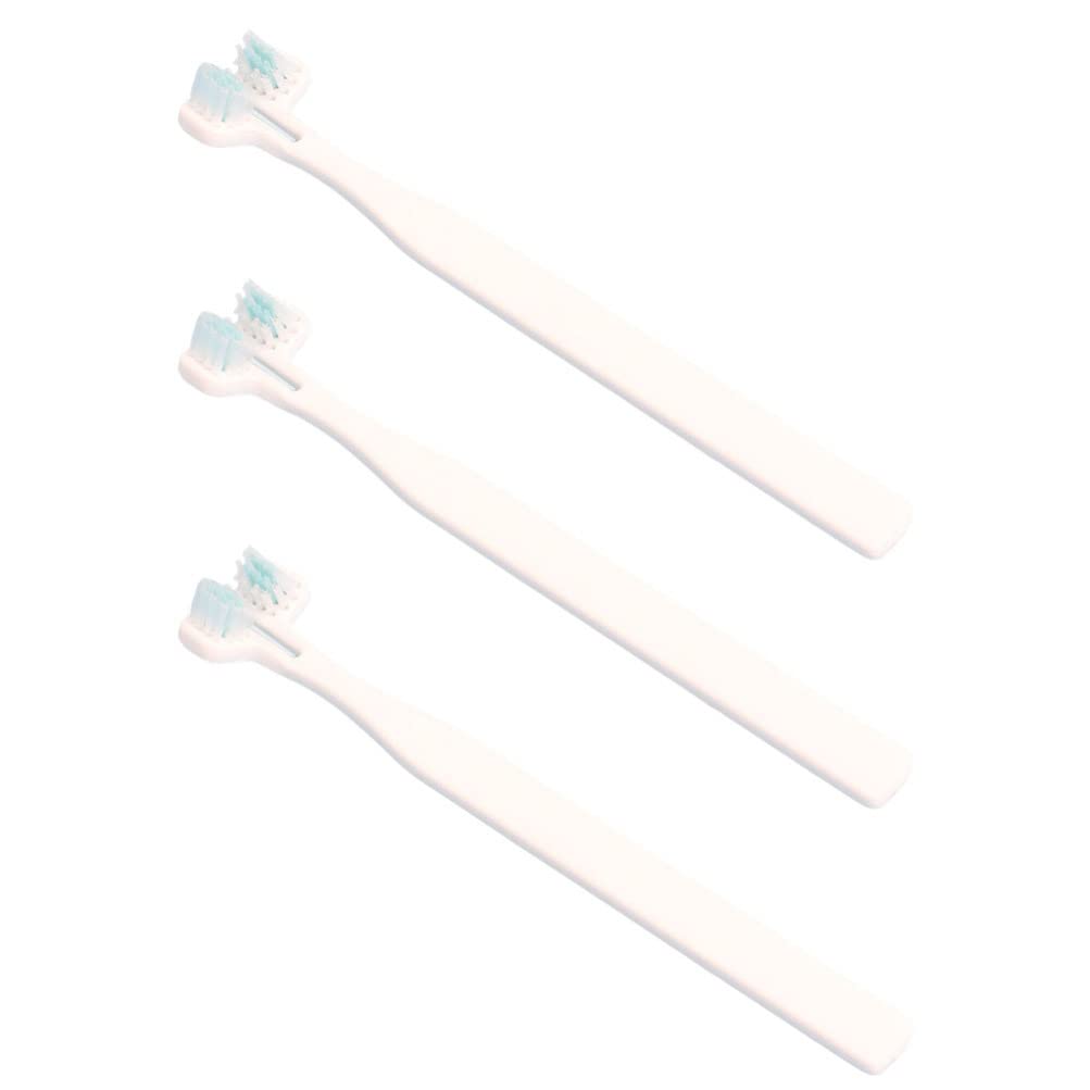 Balacoo 3-Piece Double-Sided Soft Toothbrush Set for Kittens, Puppies, Cats & Small Dogs - Gentle Pet Dental Care Tool for Daily Oral Hygiene at Home