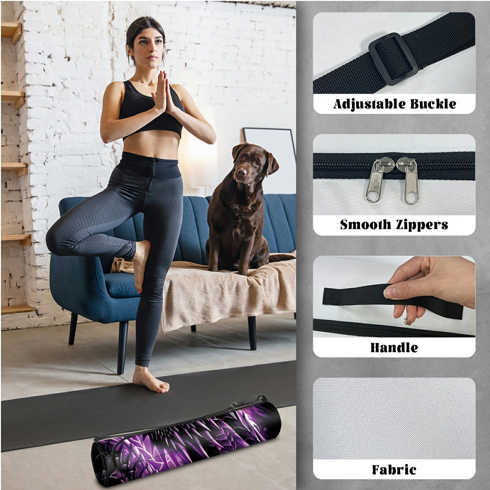 Premium Yoga Mat Bag for Thick Mats - Waterproof & Durable Yoga Accessories Carrier - Perfect for Gym, Travel & Hot Yoga Classes